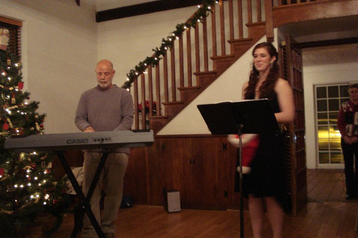 Mary and I at Christmas Recital in the Little Red School House